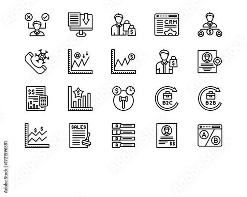 Sales Line Vector Icons