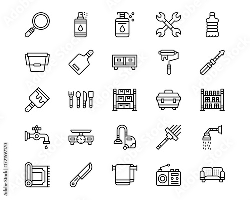 Homeware Line Vector Icons