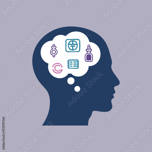 Solid color vector concept for World Contraception Day featuring unique contraception symbols, body autonomy, life planning, informed choices, and modern family planning awareness visuals