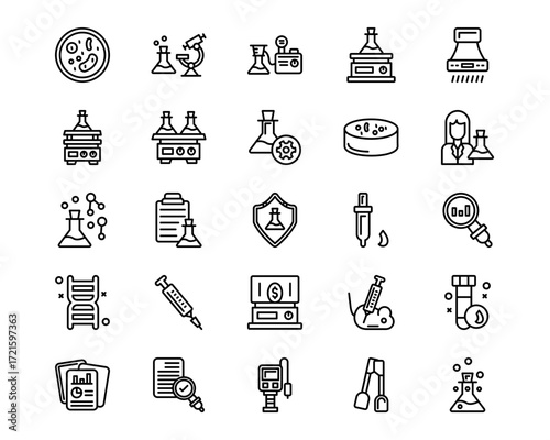 Lab Line Vector Icons