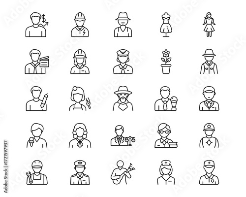 Diversity Line Vector Icons