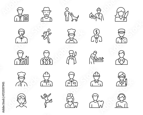 Diversity Line Vector Icons