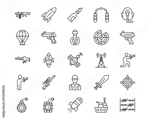 Shooting Line Vector Icons