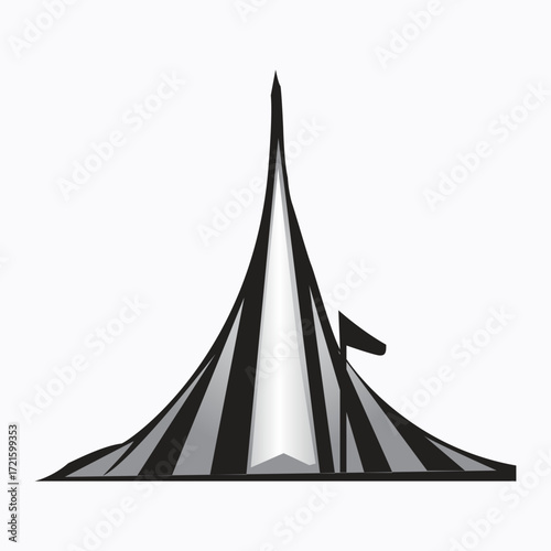 Circus tent isolated on white background