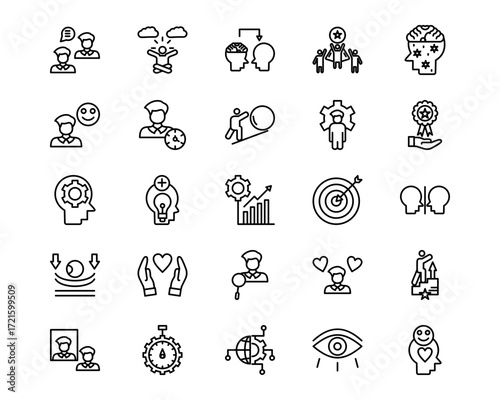 Personal Growth Line Vector Icons