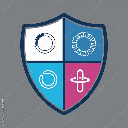 Minimalist and symbolic vector art for World Contraception Day showing contraceptive empowerment, reproductive decision-making, gender equality, safe sex education, and healthcare access
