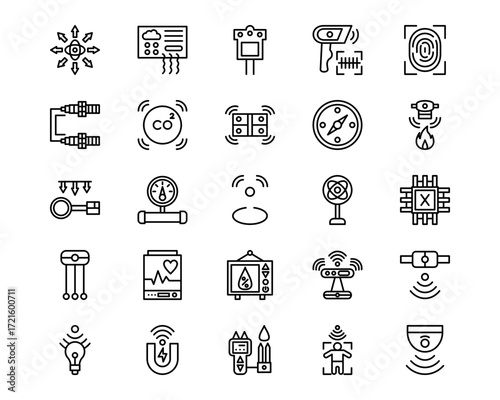 Sensors Line Vector Icons