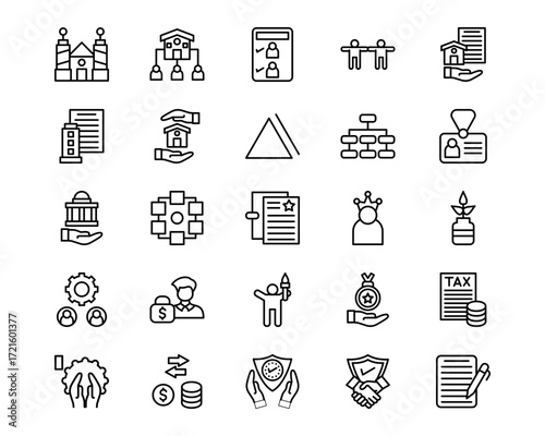 Inheritance Line Vector Icons