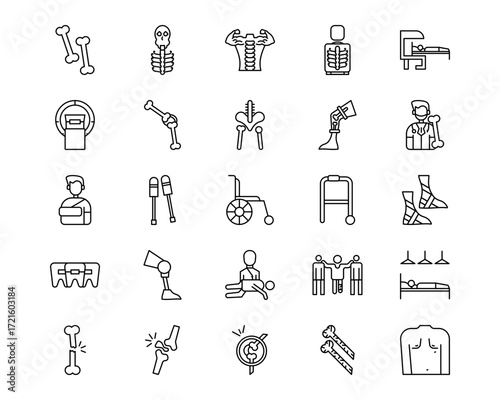 Orthopedics Line Vector Icons