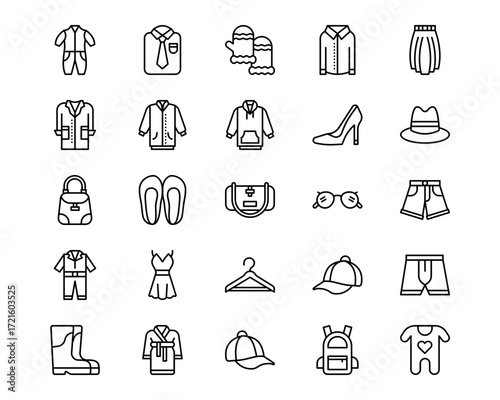 Clothes Line Vector Icons