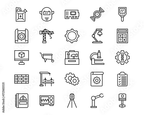 Engineering Line Vector Icons