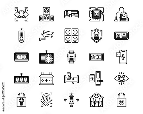 Smart Home Line Vector Icons