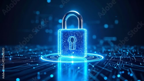 Wallpaper Mural Digital Lock Security System, Futuristic Cyber Protection Torontodigital.ca