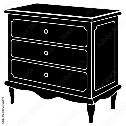 low-chest-cabinet-silhouette