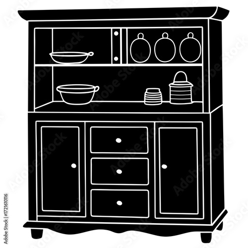 set of kitchen furniture