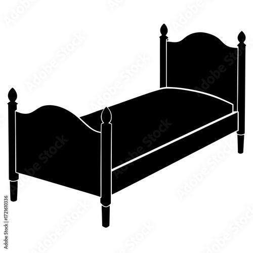 bed in the bedroom