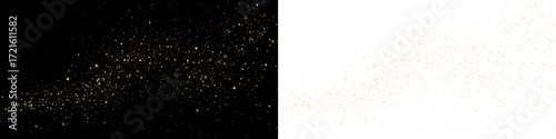 Sparkling glitter overlay in contrasting black and white backgrounds, ideal for creative projects, invitations, and festive designs, enhancing visual appeal and elegance