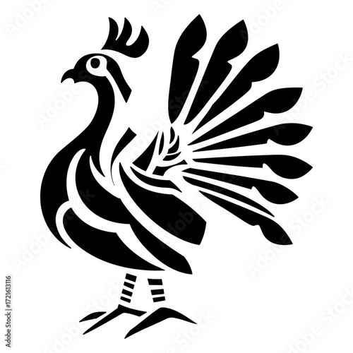 Thanksgiving Turkey Bird Abstract Illustration