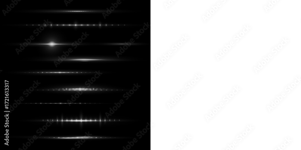 Fototapeta premium Abstract PNG overlay featuring dynamic light streaks and glowing effects on a black background, ideal for creative design projects and visual enhancements
