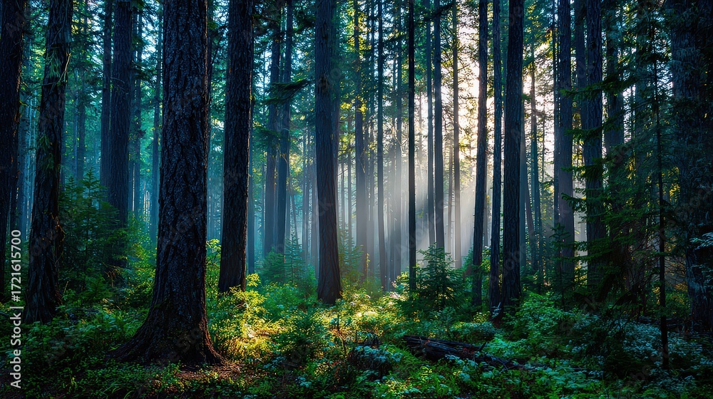 Obraz premium Forest Sunlight Pixel Art