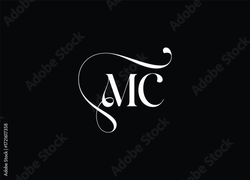 MC Logo Design Vector. Elegant Monogram Logo Design