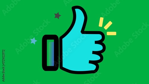 thumb up and down,like animation 