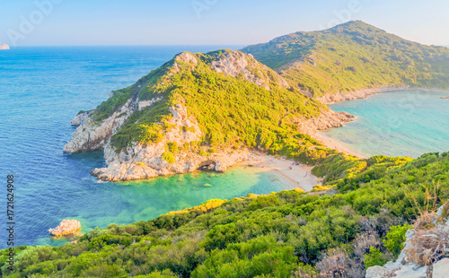 Fototapeta Naklejka Na Ścianę i Meble -  Timoni beach on Korfu, Greece