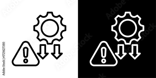Crisis icon of a flat style vector 