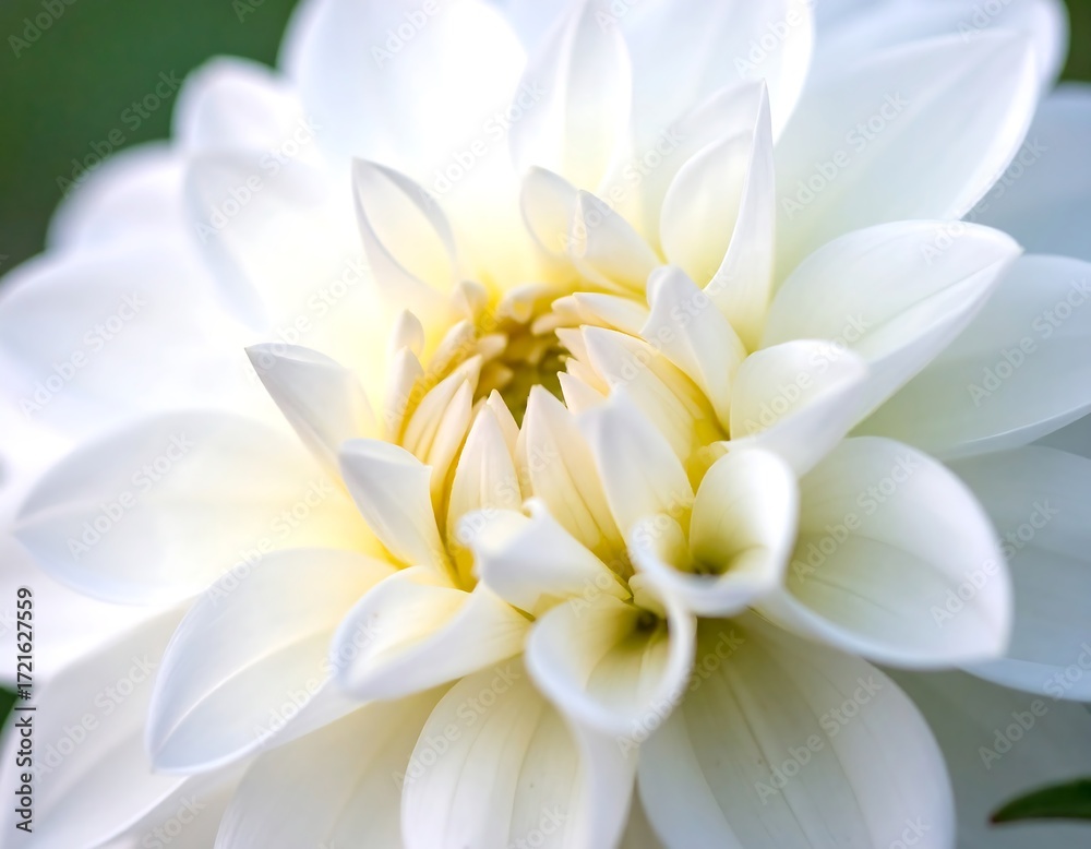 Obraz premium Close-up of a white dahlia flower