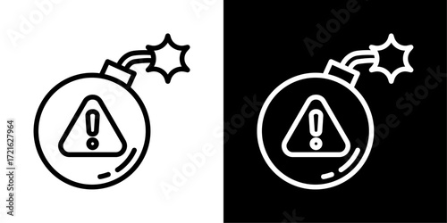 Threat icon of a flat style vector 