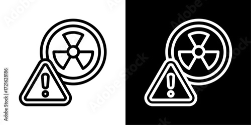 Hazard icon of a flat style vector 