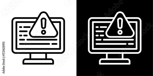 Monitor icon of a flat style vector 