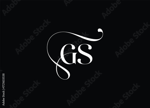 GS Logo Design Vector. Elegant Monogram Logo Design