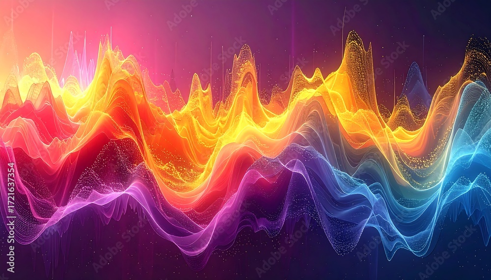 Obraz premium Abstract vibrant wave patterns