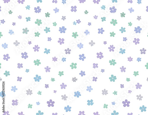 Delicate flower pattern on white background