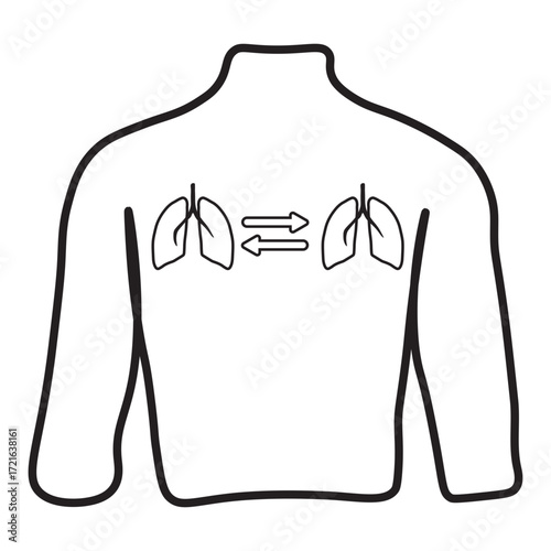 Lung Transplant Line Icon