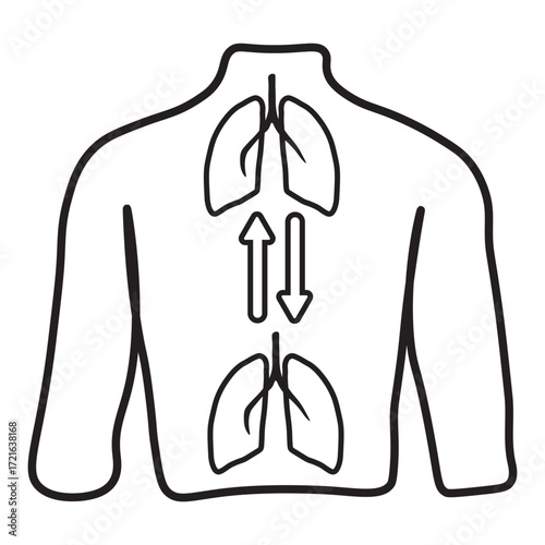 Lung Transplant Line Icon