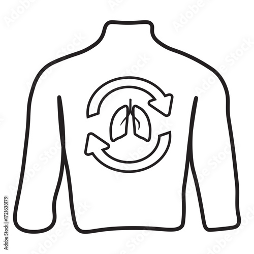 Lung Transplant Line Icon