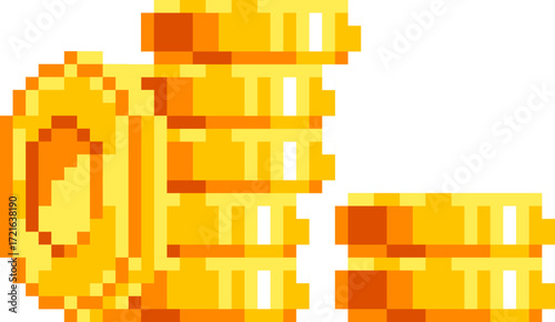 Coins Stack Pixel