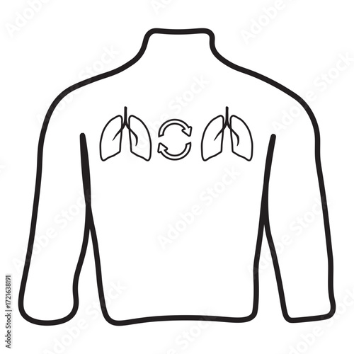 Lung Transplant Line Icon