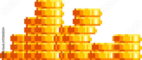 Coins Stack Pixel