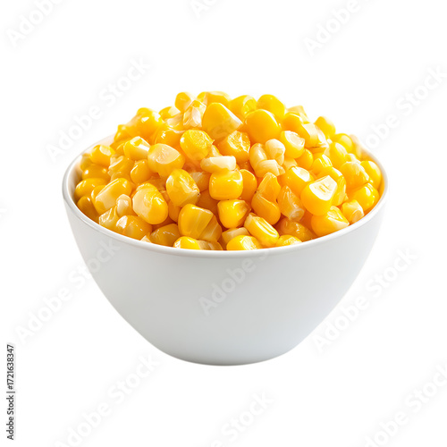 Sweetcorn kernels in white bowl delicious food png