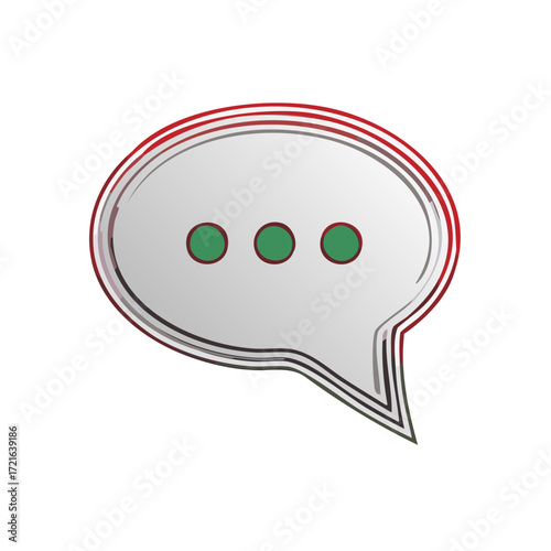 Speech Bubble with Three Dots, Conversation Indicator, Talk Symbol, Communication