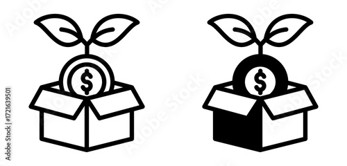 Product Investment Icon Collection line & Mixed Style 