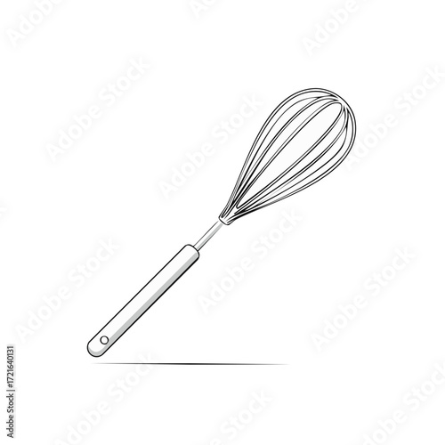Simple illustration of a wire whisk isolated on white background