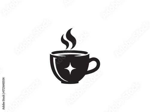 Coffee Mug Silhouette – Black Cup Icon Design