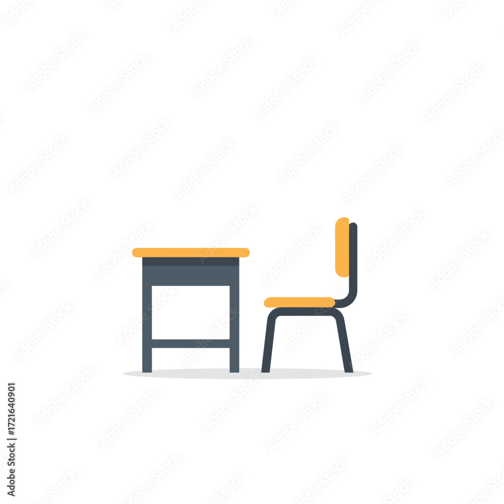 Fototapeta premium School Desk and Chair
