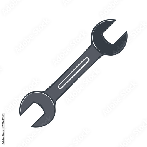 Illustration of an Adjustable Wrench, Spanner or a Repair Tool for Mechanical Maintenance Tasks