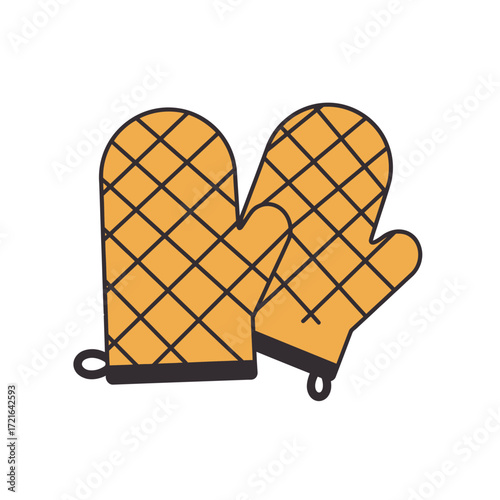 Orange Oven Mitts for Kitchen Safety