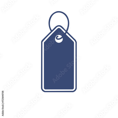Simple blue price tag design with label string, price tags, labels